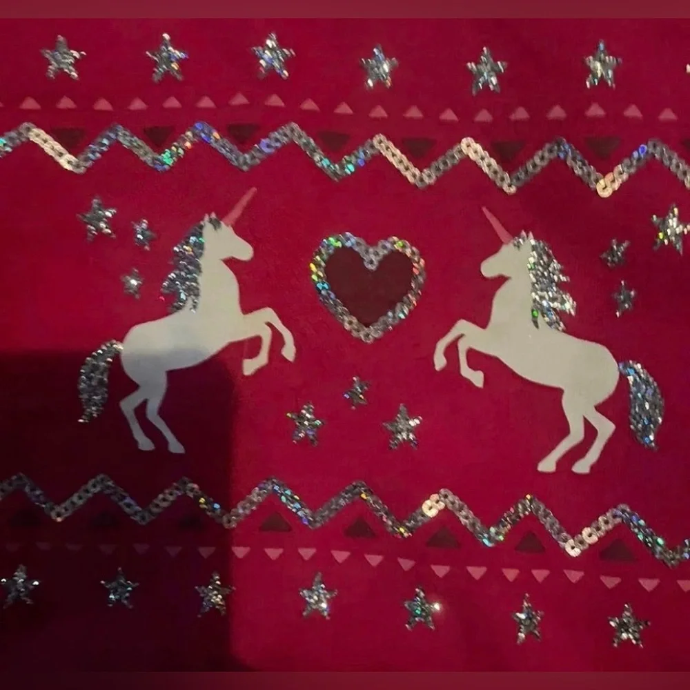 Girls glitter unicorn sweatshirt 4 sonoma fall winter